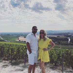 Etophe studios yellow wrap dress size L